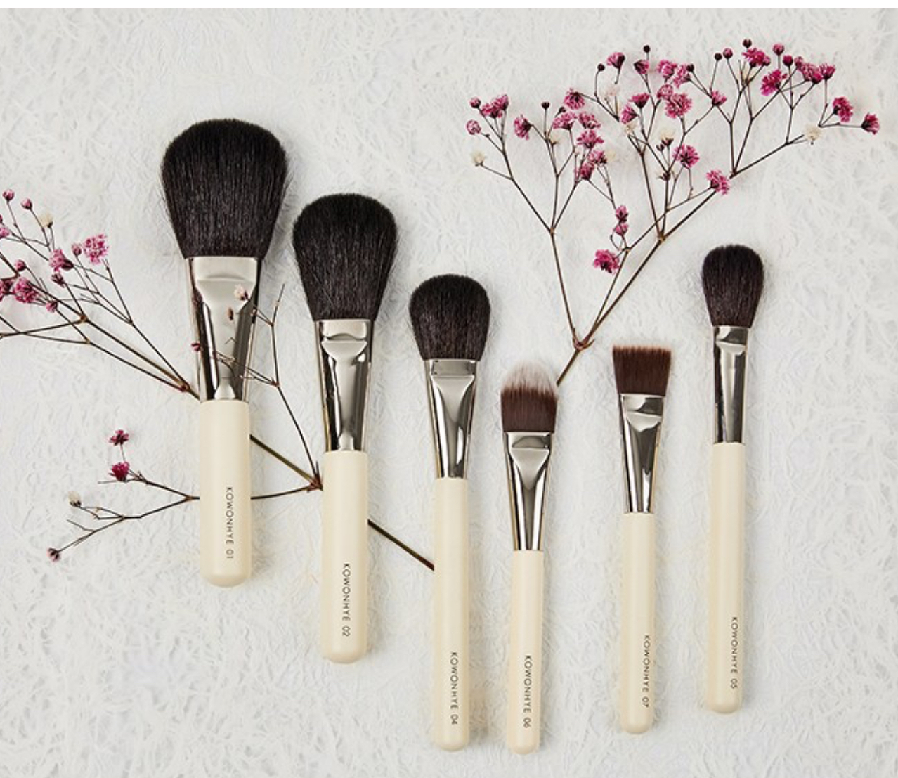 KOWONHYE Powder Brush No.01, Mixed Colors, 1pack - Image 2