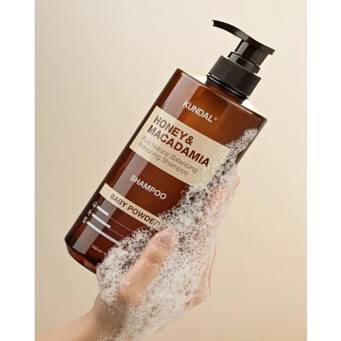 Honey & Macadamia Nature Shampoo [Baby Powder], 500ml, 1pack - Image 4