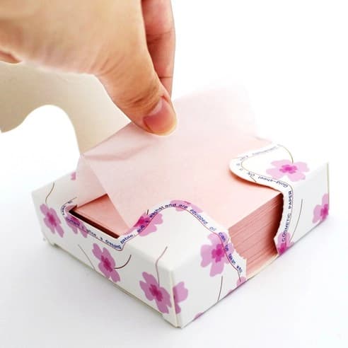 Pink Oil Paper From Nature Remove Oil Sebum Sensitive Skin, 1,000ea, 1pack - Image 2
