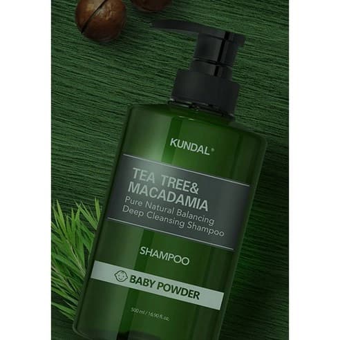 KUNDAL Tea Tree & Macadamia Deep Cleansing Shampoo for Oily Hair [Baby Powder], 500ml, 1pack - Image 4