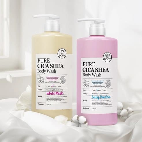 Pure Cica Shea Body Wash [White Musk Scent], 1,000ml, 1pack - Image 4