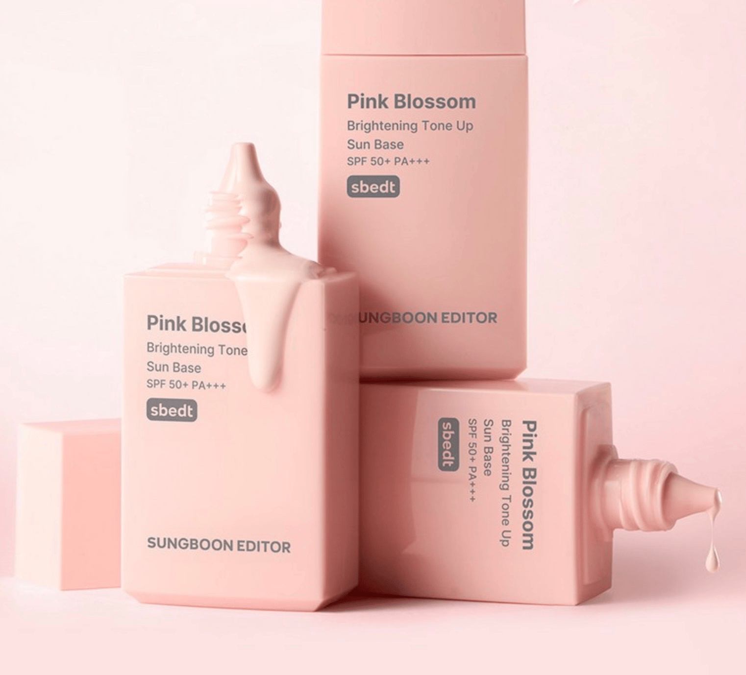 Pink Blossom Brightening Tone-Up Sun Base [SPF50+/PA+++, 30ml+30ml - Image 3