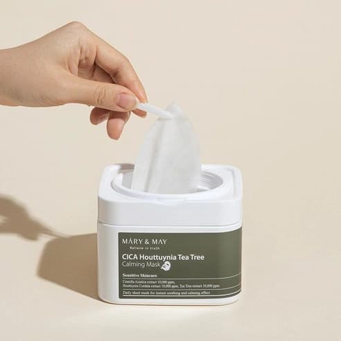 Cica Houttuynia Cordata Tea Tree Calming Mask, 30ea, 1pack - Image 2