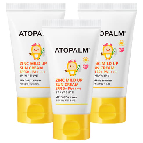Zinc Mild Up Sun Cream [SPF50+/PA++++], 65g, 1pack - Image 3