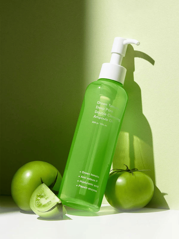 Green Tomato Deep Pore Double Cleansing Ampoule Oil, 200ml, 1pack - Image 3