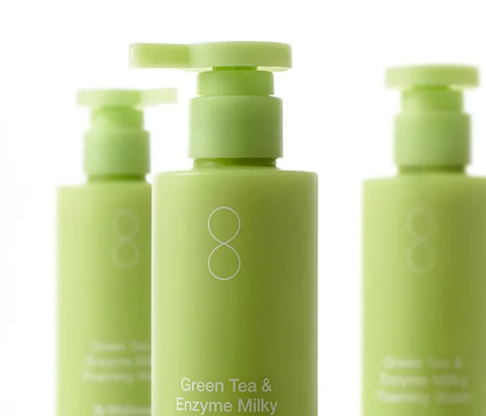 Green Tea & Enzyme Milky Foaming Wash, 140ml, 1pack - Image 3
