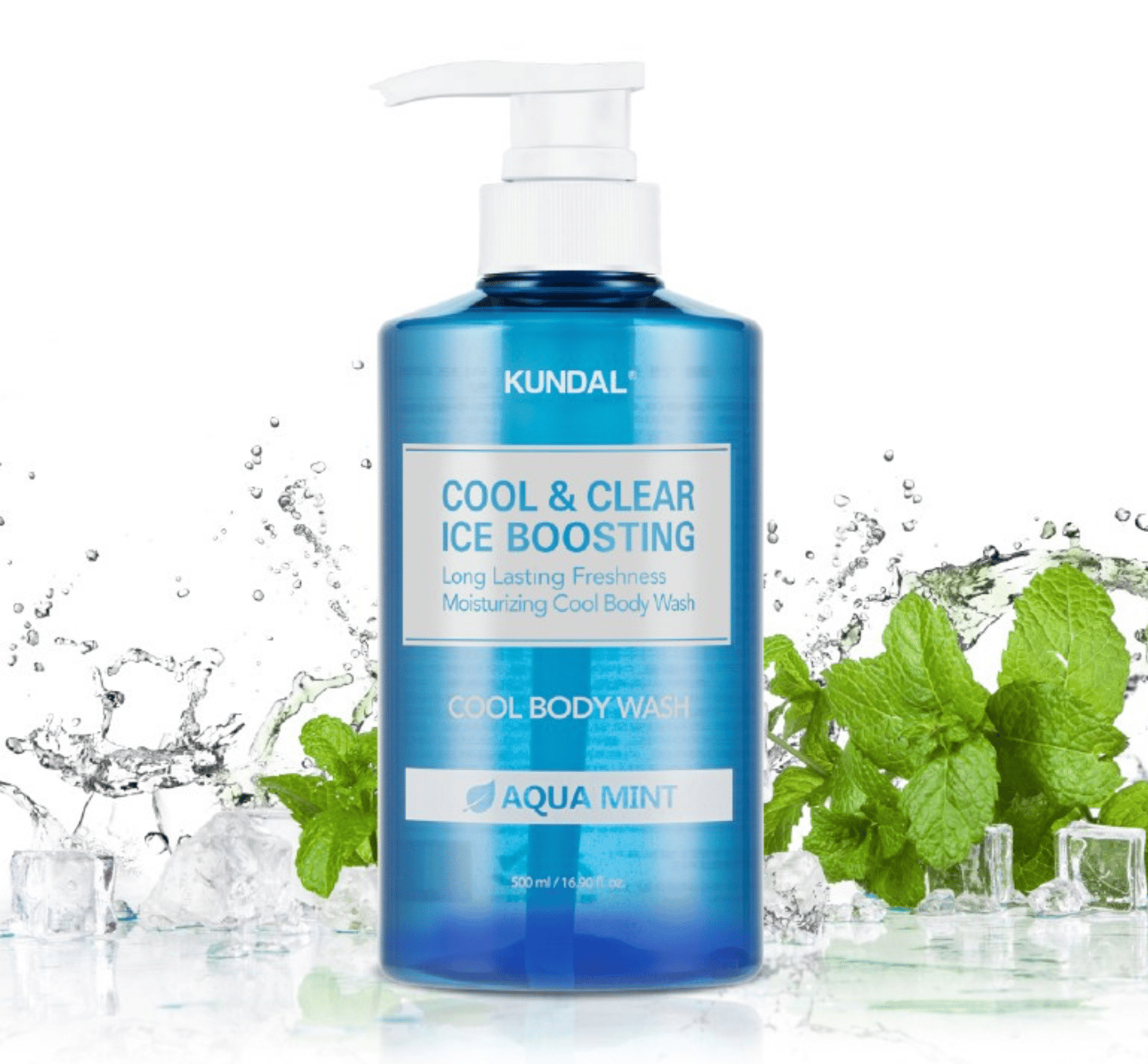 Cool and Clear Ice Boosting Cool Body Wash [Aqua Mint], 500ml, 1pack - Image 3