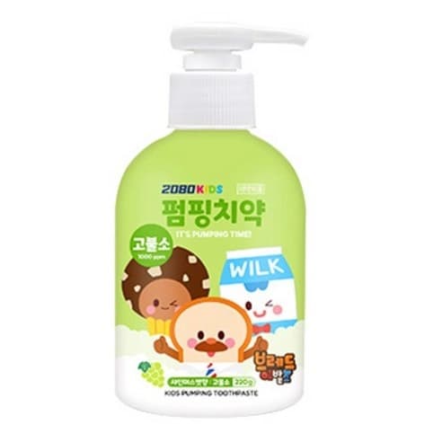 Kids Pumping Toothpaste [Shine Muscat], 220g, 2ea, 1pack - Image 2