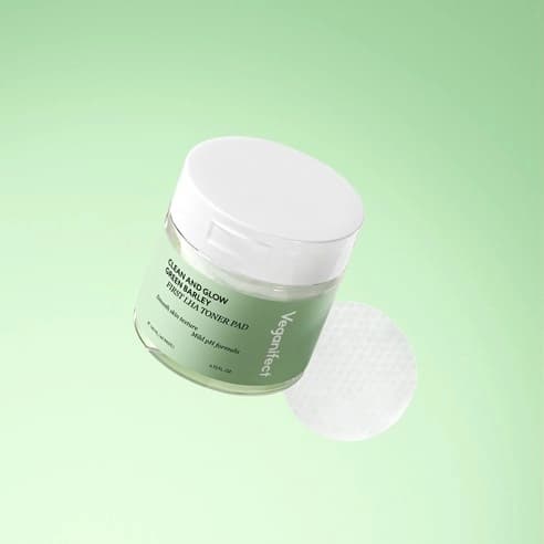 Clean & Glow Green Barley First LHA Toner Pad, 60ea, 1pack - Image 4