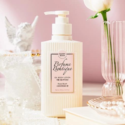 Perfume Boutique Oil Body Lotion [Rose Blush], 350g, 1pack - Image 3