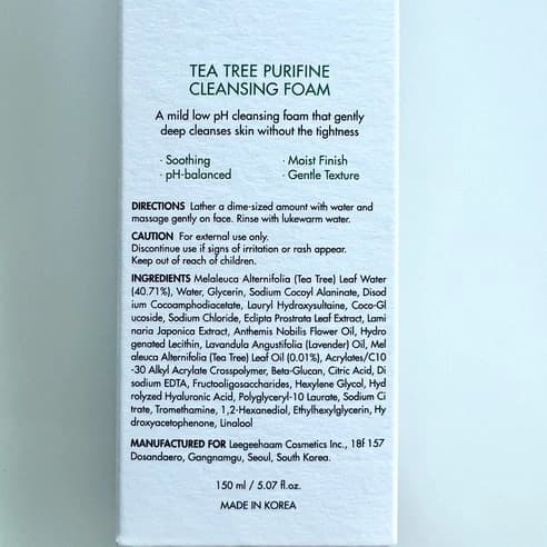 Tea Tree Purifine Cleansing Foam, 150g, 1pack - Image 5