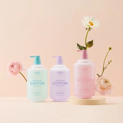 Deep Moisture Cotton Body Wash [Clean Soap Scent], 1,000ml, 1pack - Image 3