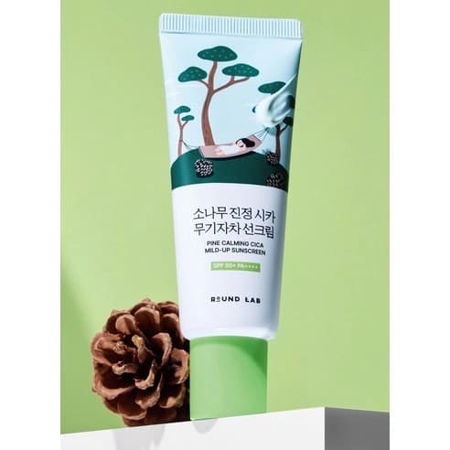 Round Lab Pine Calming Cica Mild-Up Sunscreen [SPF50+/PA++++], 40ml*2 - Image 2