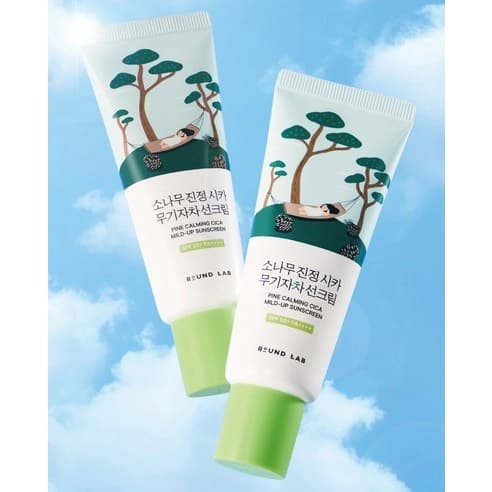 Round Lab Pine Calming Cica Mild-Up Sunscreen [SPF50+/PA++++], 40ml*2 - Image 4