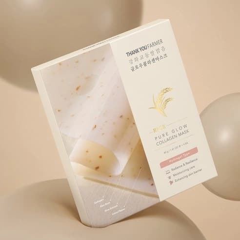 Ganghwa Gyodong Rice Clear Glow Collagen Mask, 40gx4ea, 1pack - Image 4
