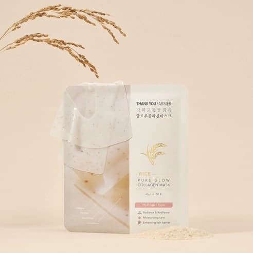 Ganghwa Gyodong Rice Clear Glow Collagen Mask, 40gx4ea, 1pack - Image 5