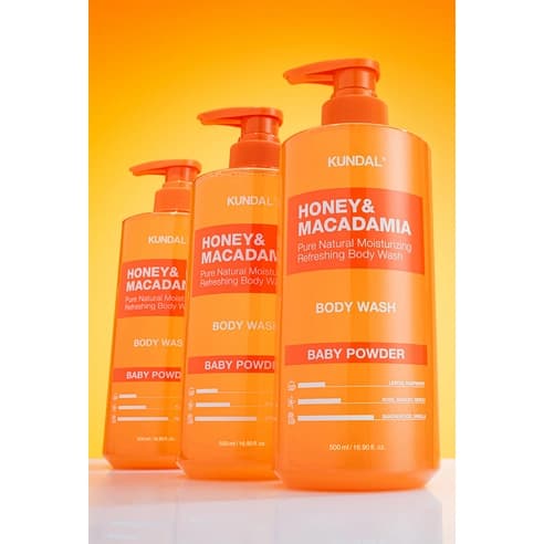 Honey & Macadamia Pure Body Wash [Baby Powder], 500ml - Image 3