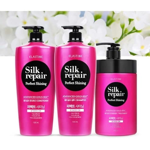 Silk Repair Perfect Shining Advanced Gold Silk Shampoo, 1,200ml, 1pack - Image 2