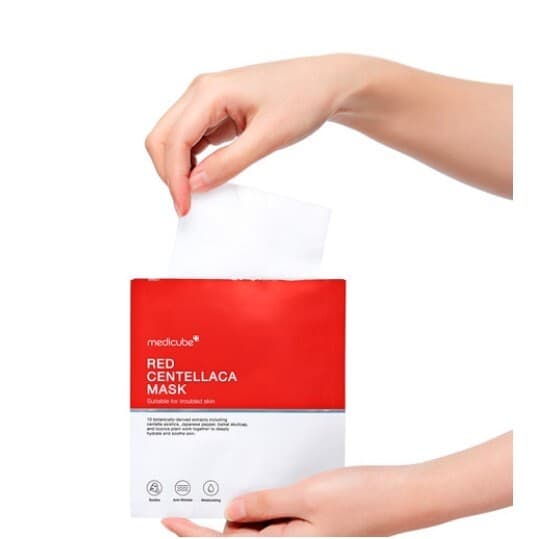 Red Centella Mask, 10ea, 1pack - Image 2