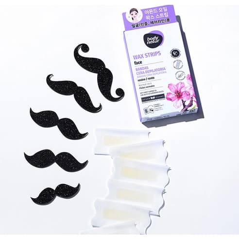 Hair Removal Wax Strips Face with Sweet Almond Oil, 12ea, 1pack - Image 3