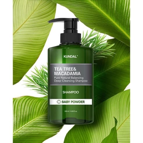 KUNDAL Tea Tree & Macadamia Deep Cleansing Shampoo for Oily Hair [Baby Powder], 500ml, 1pack - Image 2