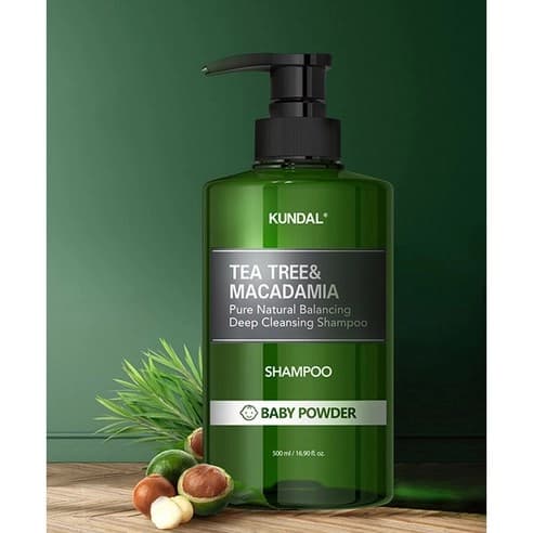 KUNDAL Tea Tree & Macadamia Deep Cleansing Shampoo for Oily Hair [Baby Powder], 500ml, 1pack - Image 5