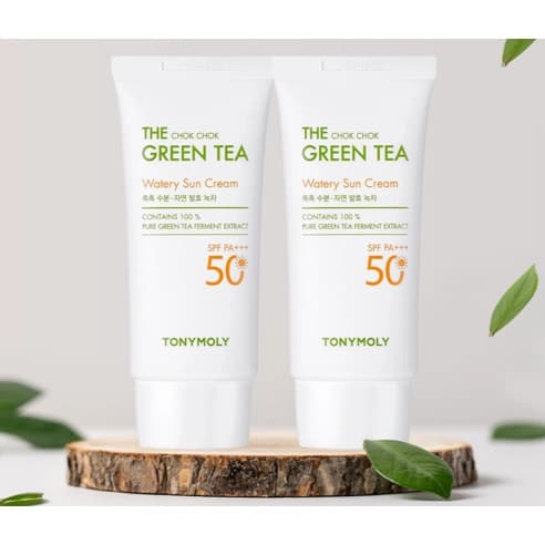 The Chok Chok Green Tea Watery Sun Cream [SPF50+/PA++++], 50mlx2ea, 1pack - Image 6
