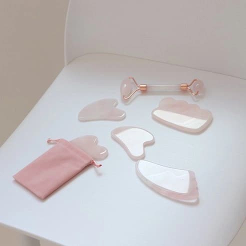 Rose Quartz Gua Sha, 1ea - Image 2
