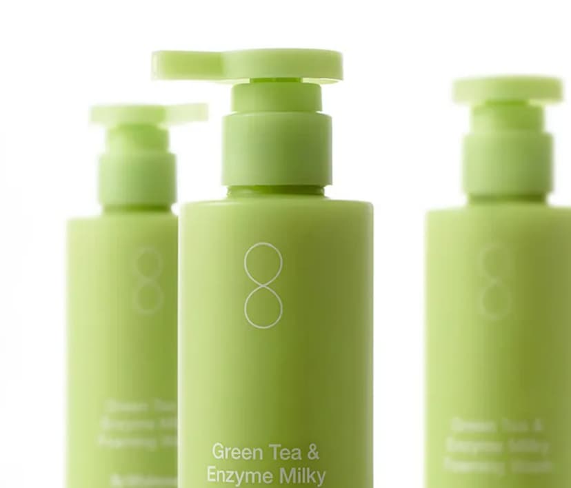 Green Tea & Enzyme Milky Foaming Wash, 140ml, 1pack - Image 3