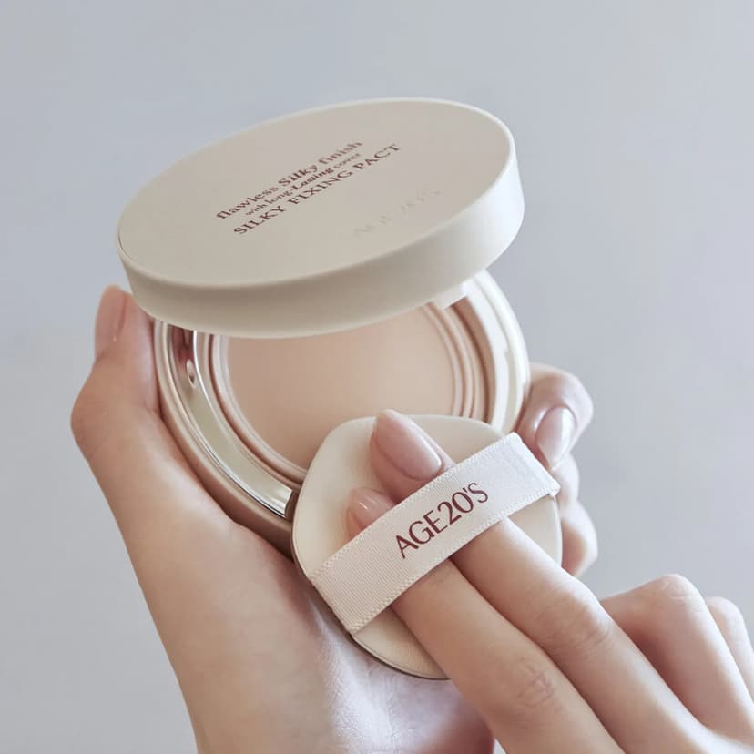 Silky Fixing Pact [SPF50+/PA++++], 2ea, No.21 Light Beige, 1set - Image 2