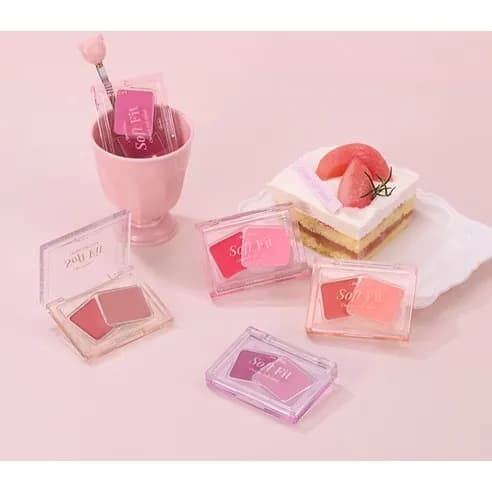 Soft Fitting Cream Blusher, 02 Peach Like, 1pack, 3g - Image 3