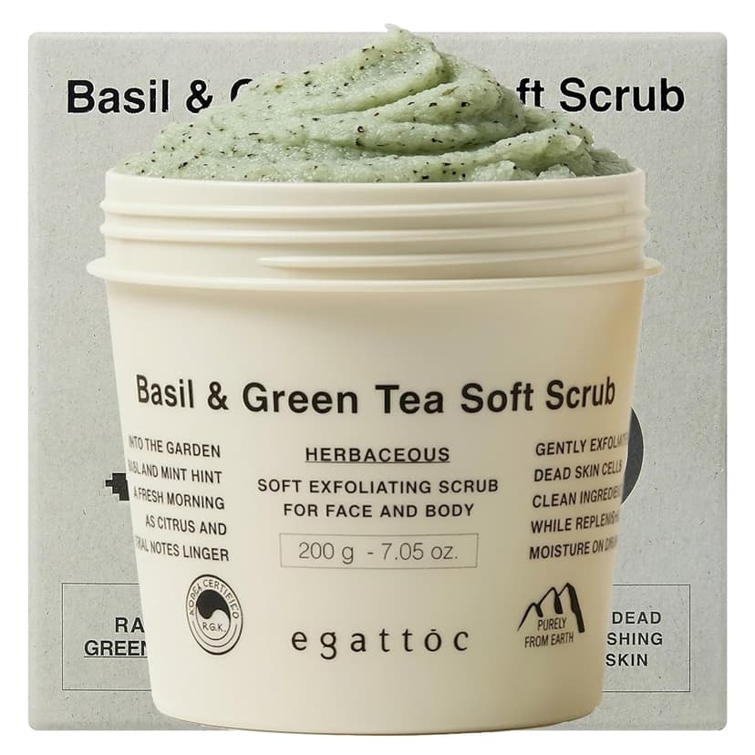 Basil & Green Tea Soft Scrub, 200g, 1pack - Image 2