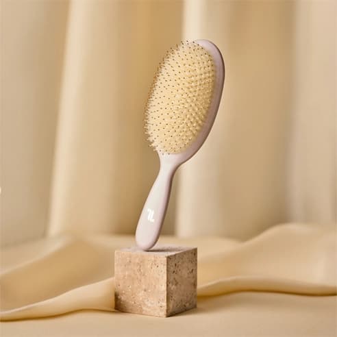 Silky Bristle Hair Brush, Pink Gray, 1pack, 1ea - Image 3