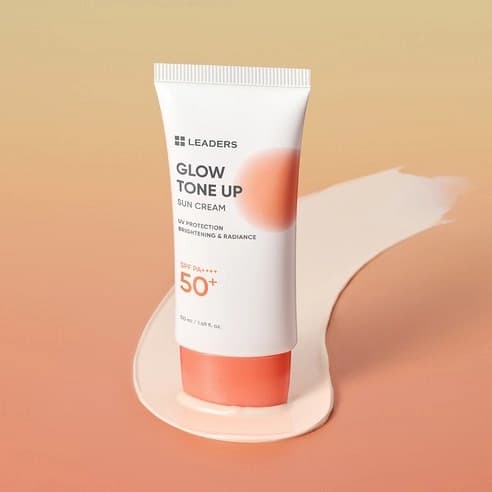 LEADERS Glow Tone Up Sun Cream [SPF 50+/PA++++], 50ml, 2ea, 1pack - Image 2