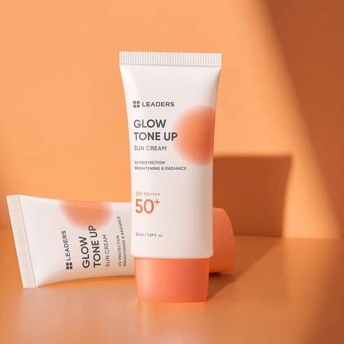 LEADERS Glow Tone Up Sun Cream [SPF 50+/PA++++], 50ml, 2ea, 1pack - Image 5