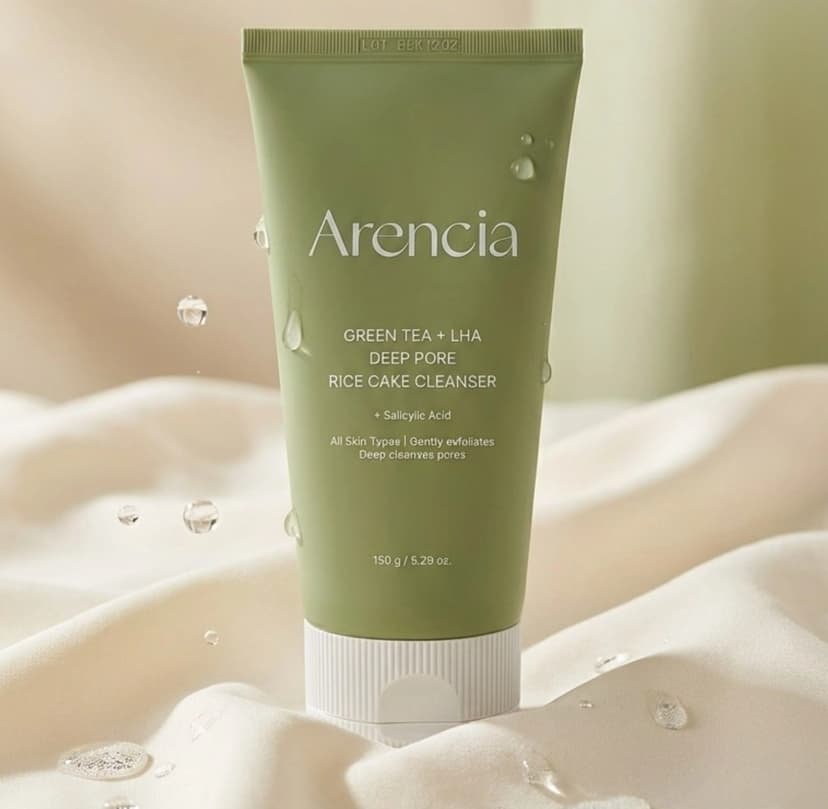 Green Tea + LHA Deep Pore Rice Cake Cleanser, 150ml, 1pack - Image 4