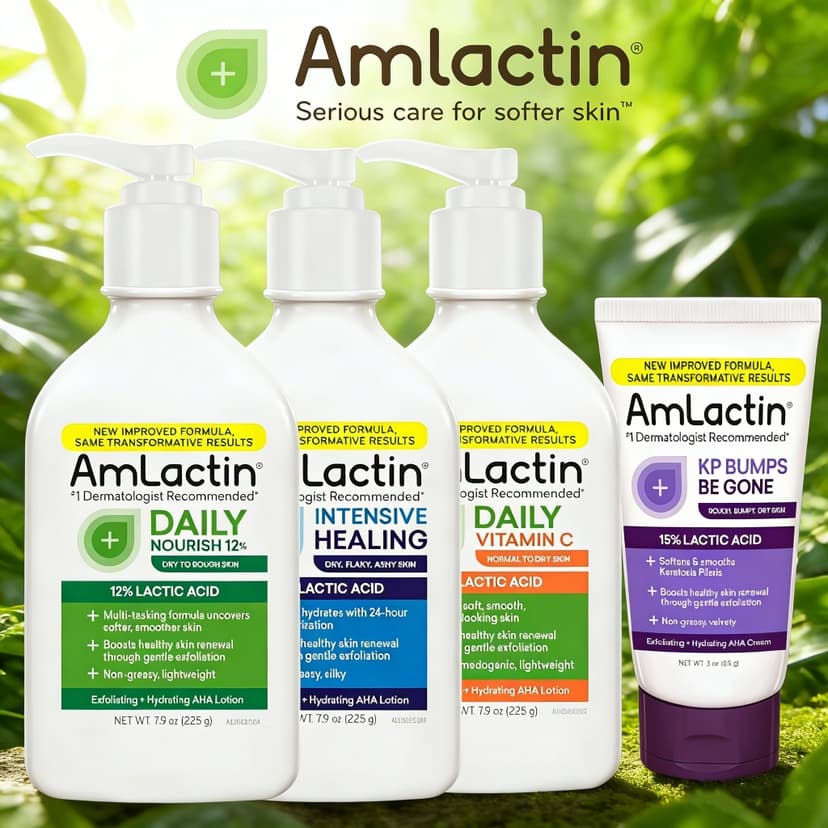 AmLactin Daily Relief Lactic Acid 12% Body Lotion, 225g, 1pack - Image 2