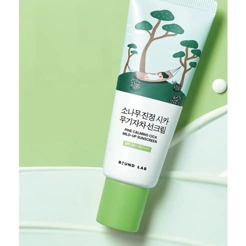 Round Lab Pine Calming Cica Mild-Up Sunscreen [SPF50+/PA++++], 40ml*2 - Image 3