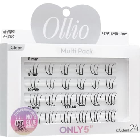 No Glue Eyelash [Clear], 24ea, 1pack - Image 2