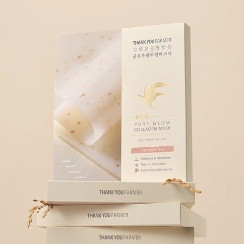 Ganghwa Gyodong Rice Clear Glow Collagen Mask, 40gx4ea, 1pack - Image 3