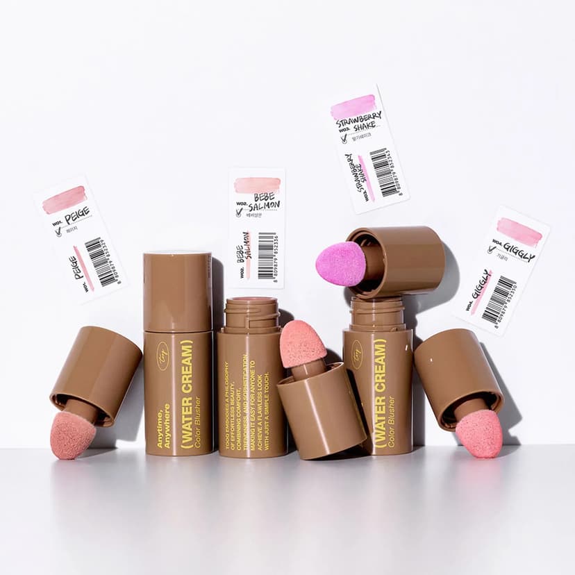 Water Cream Color Blusher, 5.5g, W03 Strawberry Shake, 1pack - Image 2