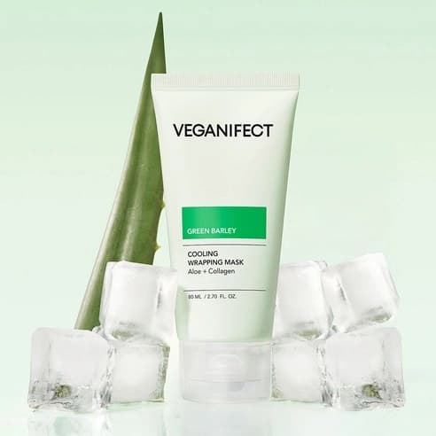 Green Barley Hydrating Plumping Aloe Cooling Mask, 80ml, 1pack - Image 3