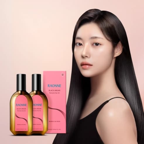 Black Argan Perfumed Hair Oil [Moroccan Rose] - Image 2