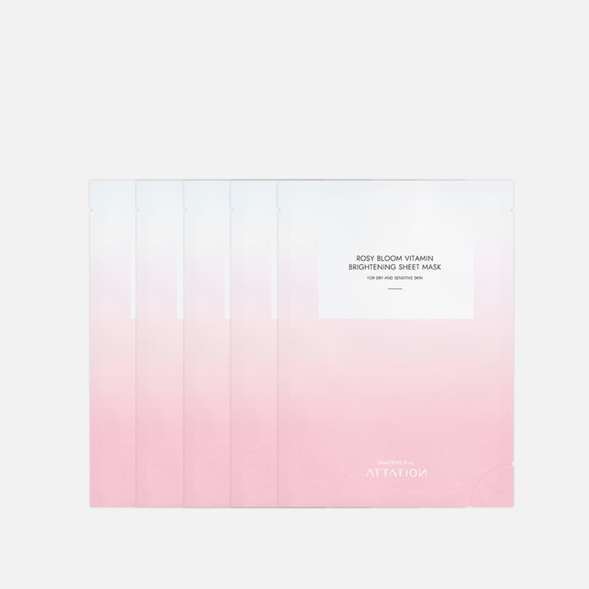 Rosy Bloom Vitamin Brightening Sheet Mask, 5ea, 1pack - Image 3
