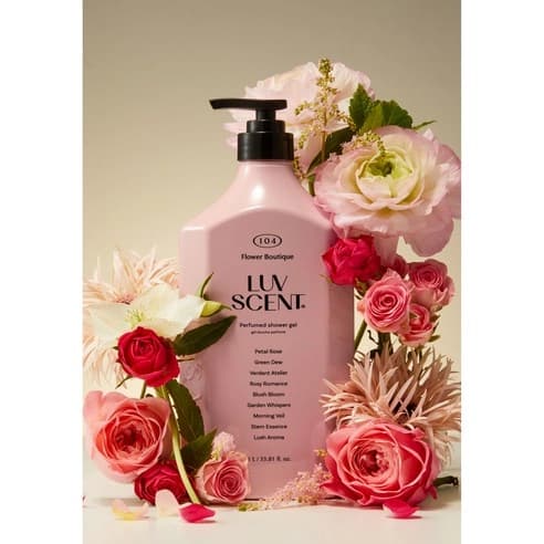 Glow Perfume Body Wash [Flower Boutique Petal Rose Scent], 1L, 1pack - Image 3