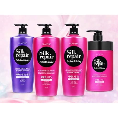 Silk Repair Perfect Shining Advanced Gold Silk Shampoo, 1,200ml, 1pack - Image 3