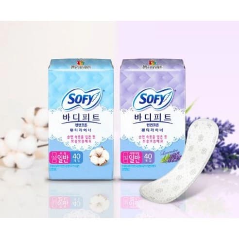 Body Fit Natural Cotton Pantyliner Lavender Scent Regular, 40eax4 - Image 2