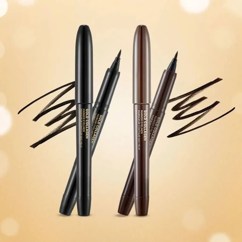 GOLD COLLAGEN Marker Eyeliner, 1ml, 02 Brown, 1pack - Image 2